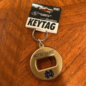 NWT Notre Dame Bev Key Bottle Opener Keychain